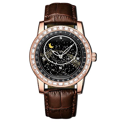 Basfur Herren Analog Quarz Uhr mit Leder Armband Bas-Mon-Ho-109-05 von Basfur