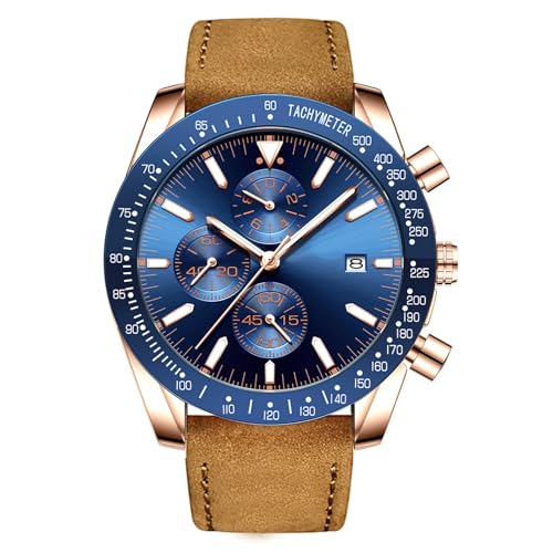 Basfur Herren Analog Quarz Uhr mit Leder Armband Bas-Mon-Ho-111-05 von Basfur