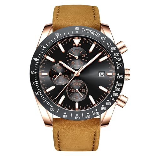 Basfur Herren Analog Quarz Uhr mit Leder Armband Bas-Mon-Ho-111-07 von Basfur