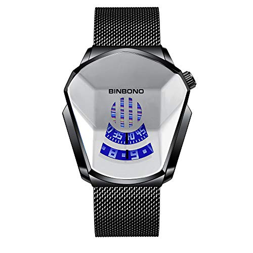 Basfur Herren Analog Quarz Uhr mit Legierter Stahl Armband Bas-Mon-Ho-100-11 von Basfur