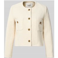 Bash Blazer aus Baumwoll-Mix mit Leinen-Anteil Modell 'MEREDITH' in Ecru, Größe L von Bash