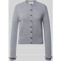 Bash Cardigan aus Lanawolle Modell 'KARANTE' in Hellgrau, Größe M von Bash