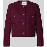 Bash Regular Fit Blazer mit Rundhalsausschnitt Modell 'MEREDITH' in Bordeaux, Größe L von Bash