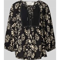 Bash Relaxed Fit Bluse mit 3/4-Arm Modell 'AURA' in Black, Größe 38 von Bash