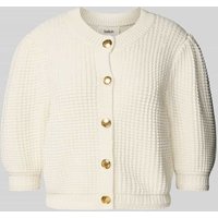 Bash Strickjacke mit durchgängiger Knopfleiste Modell 'Garance' in Ecru, Größe M von Bash
