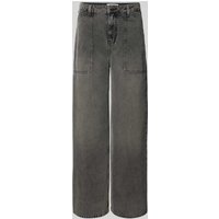 Bash Wide Leg Jeans mit aufgesetzten Taschen Modell 'DELLOU' in Anthrazit, Größe 36 von Bash