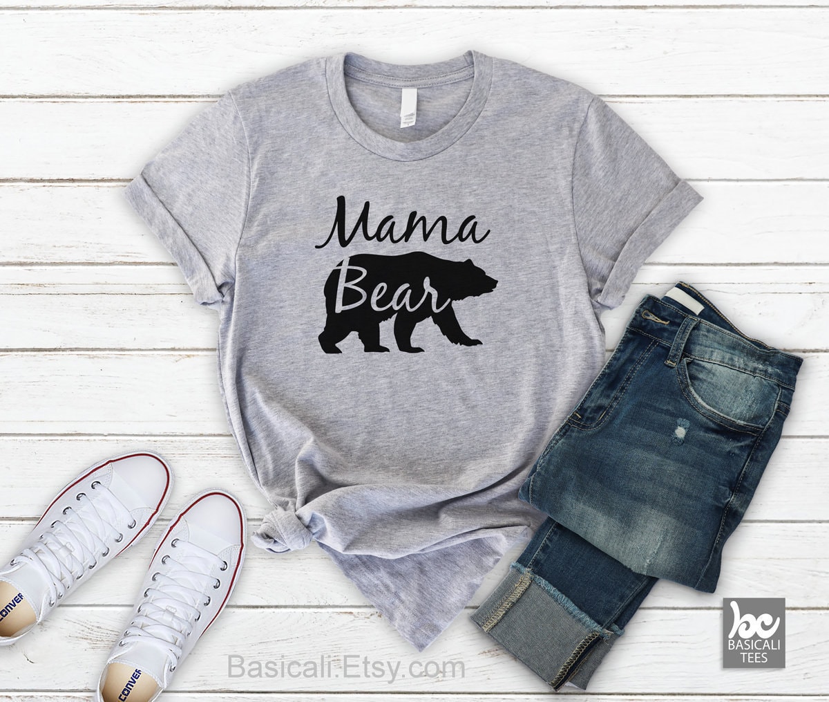 Mama Bär Shirt Weiches Unisex T-Shirt, Geschenk von BasiCali