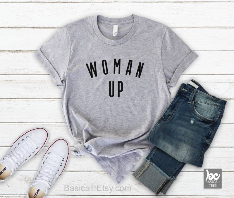 Woman Up T-Shirt Unisex Equality T-Shirt, Weiche Baumwollmischung von BasiCali