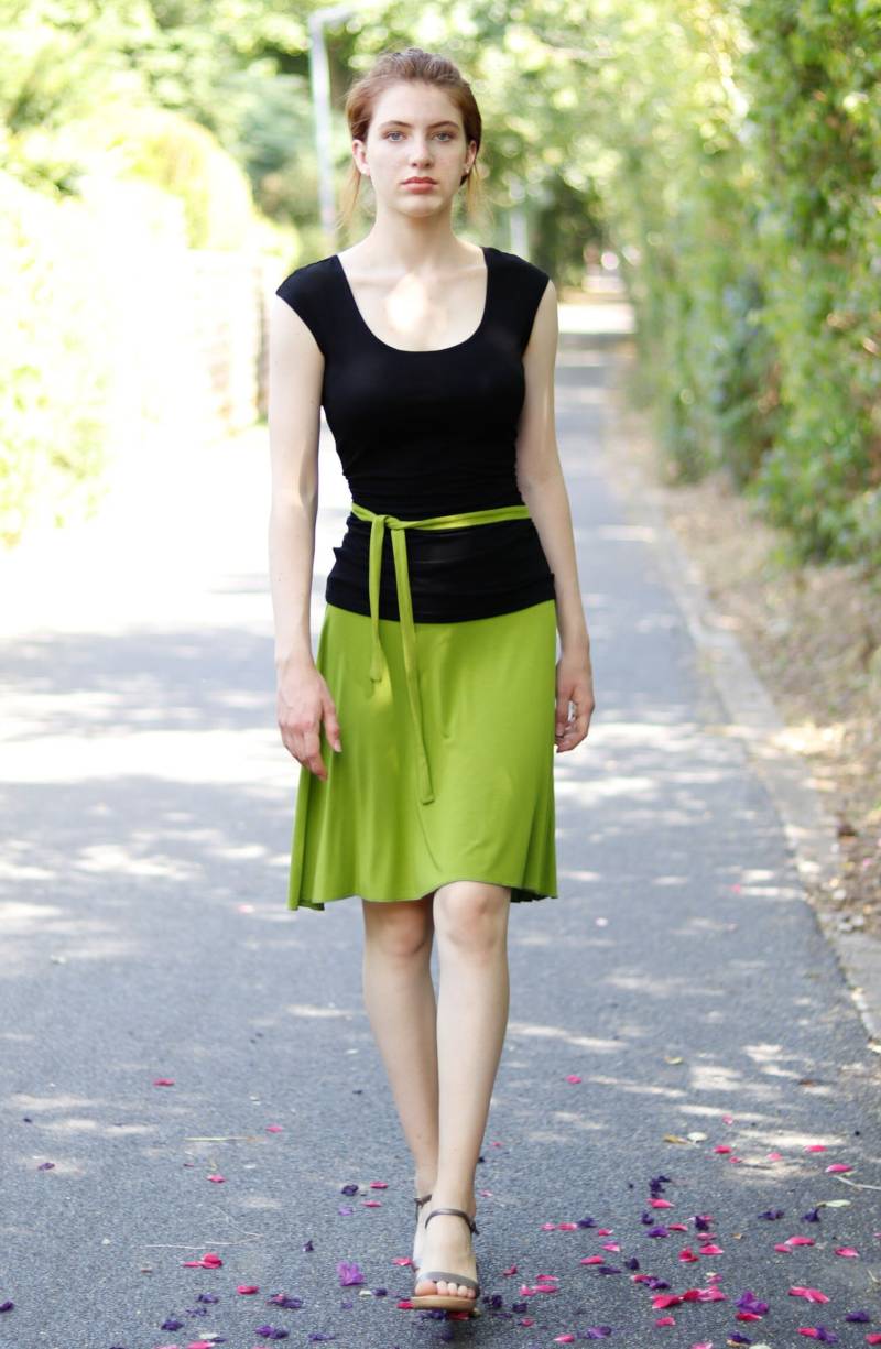 Jerseyrock A-Form Grün von BasiaKollek