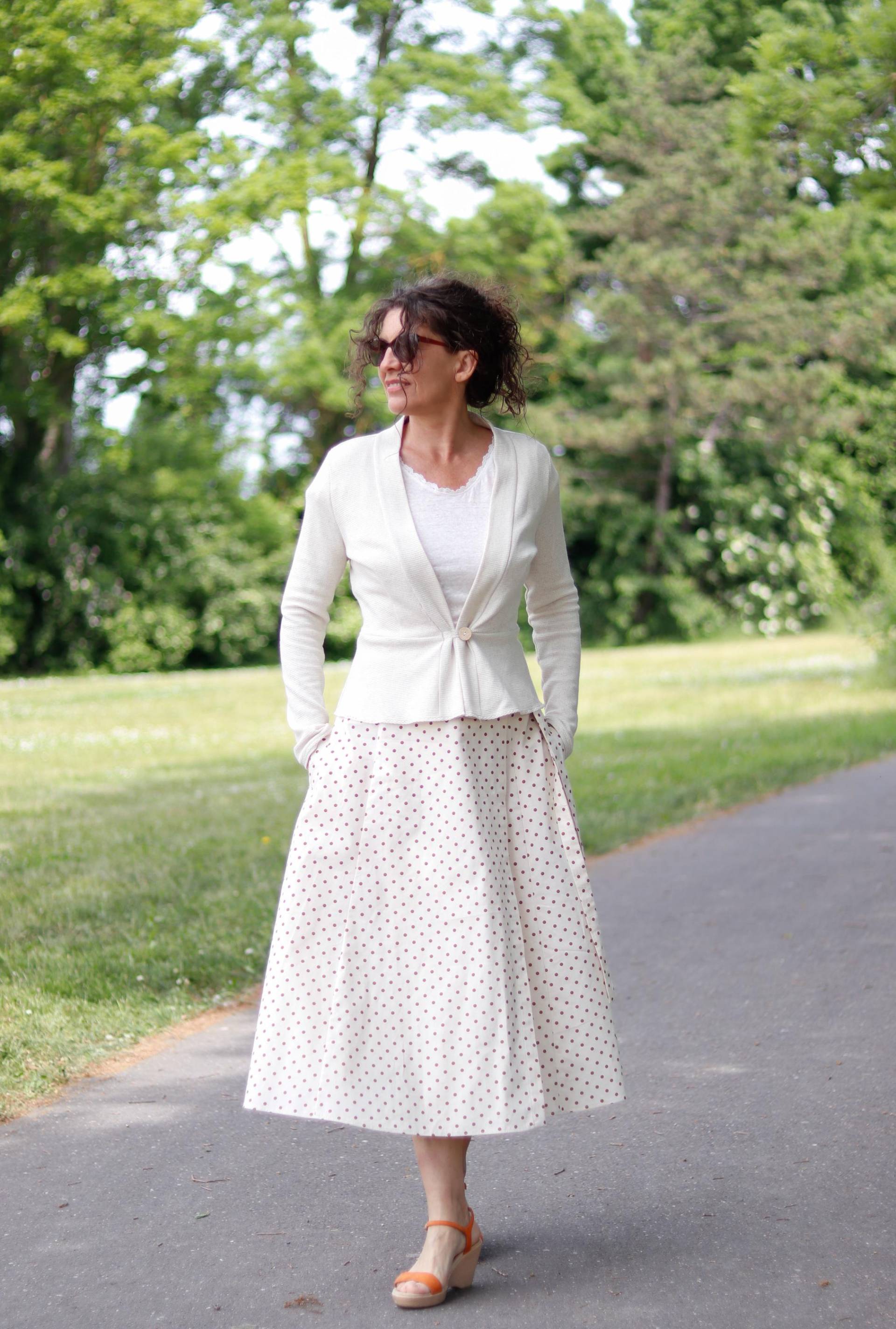 Kurzer Cardigan Jäckchen Baumwolle Creme Meliert Kurzer Cardigan Jäckchen Baumwolle Creme Meliert von BasiaKollek
