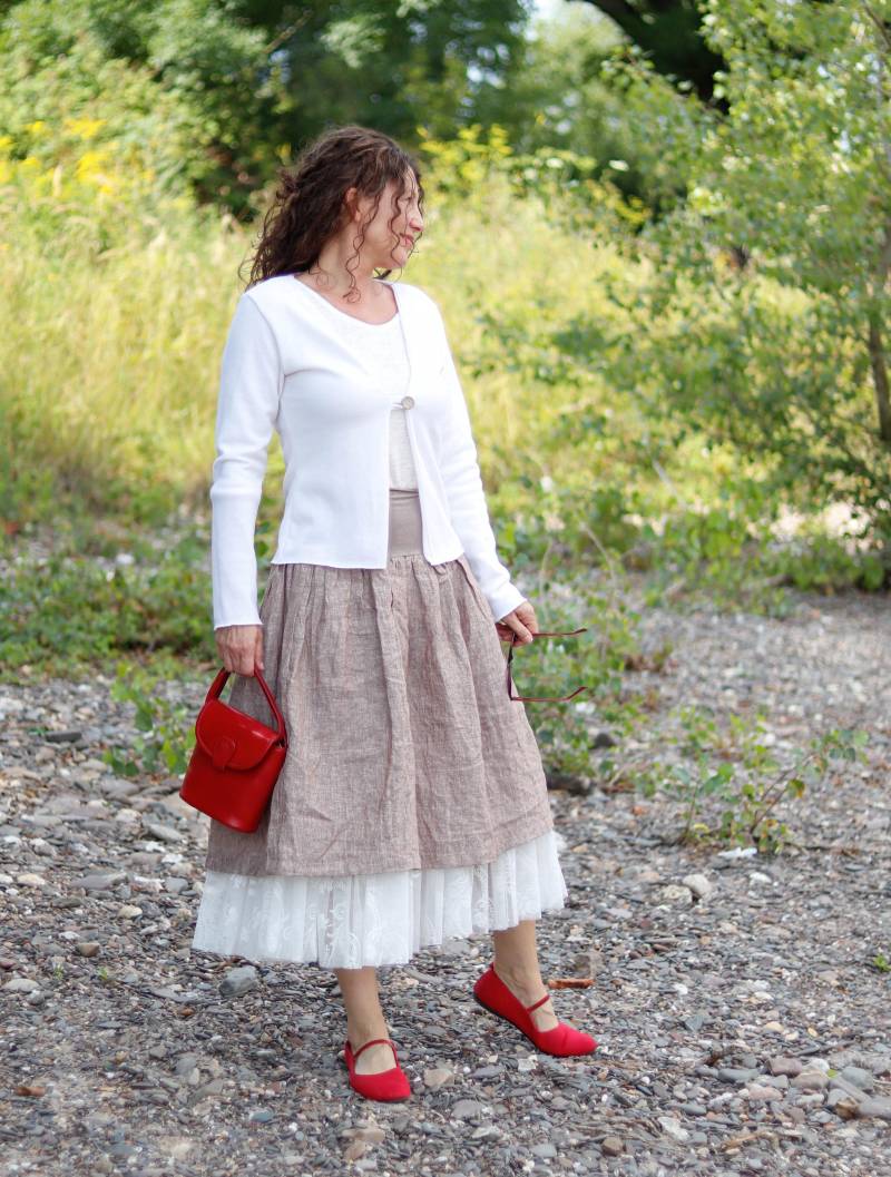 Kurzjacke Strickjacke Merinowolle Cremeweiß von BasiaKollek