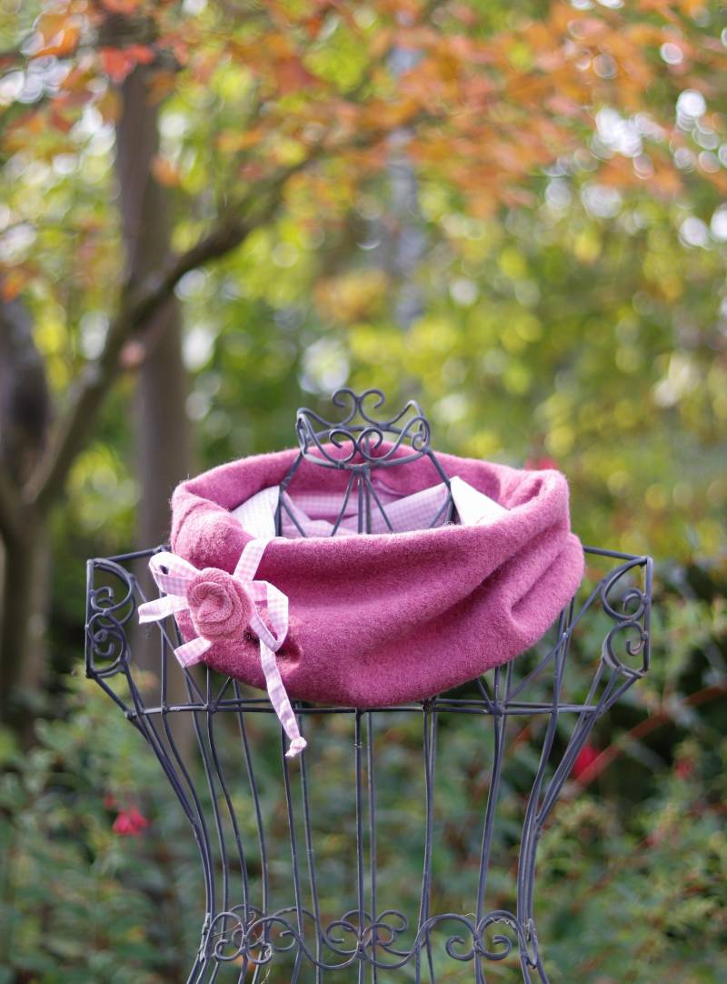 Schlauchschal Loop Wolle Altrosa von BasiaKollek