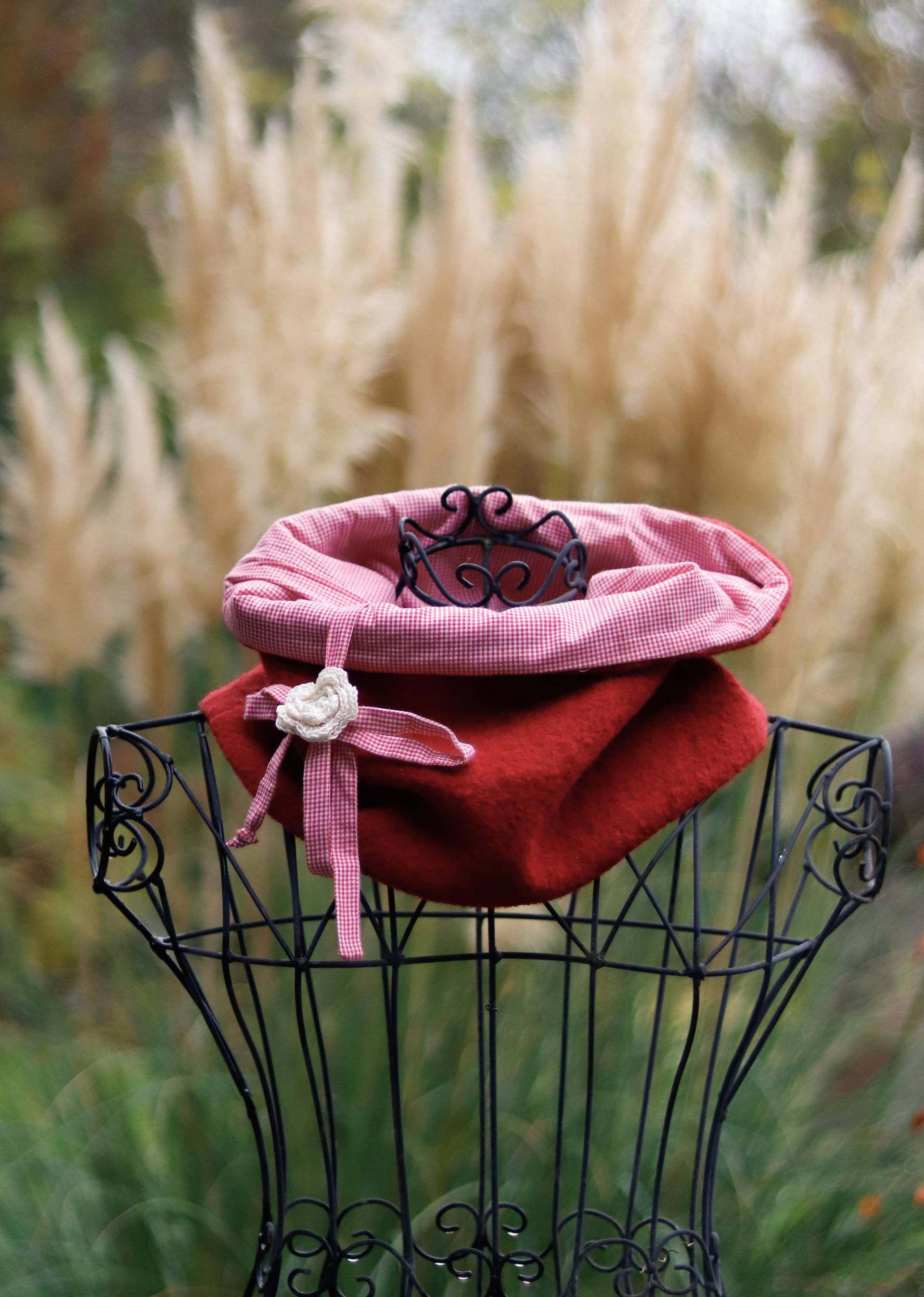 Schlauchschal Loop Wolle Rot von BasiaKollek