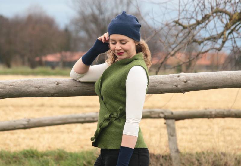Wickelweste Wollweste Grün von BasiaKollek
