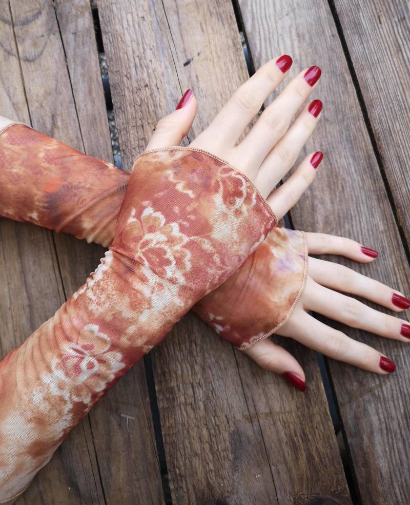 stulpen "Hauch Von Nichts" Terracotta Beige Gemustert von BasiaKollek