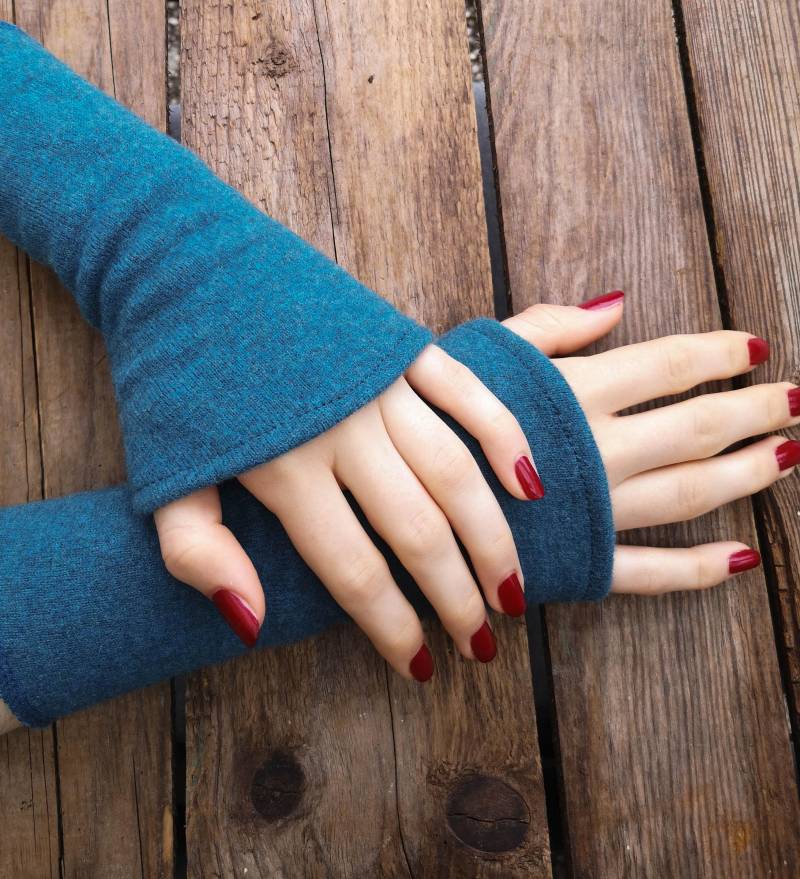 stulpen Merinowolle Petrol von BasiaKollek