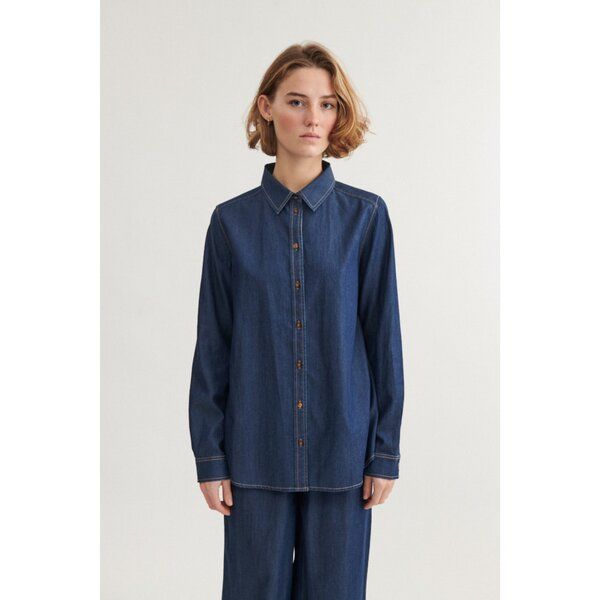 Basic Apparel Denim Blusenshirt BINE aus Tencel von Basic Apparel