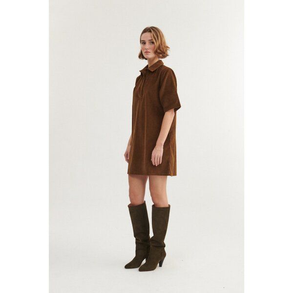 Basic Apparel Polo Cord-Kleid ISA aus Bio-Baumwolle GOTS von Basic Apparel