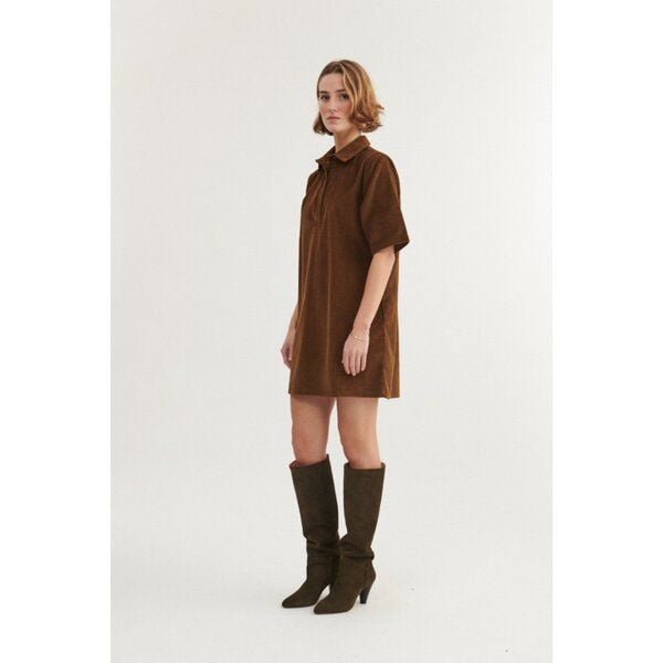 Basic Apparel Polo Cord-Kleid ISA aus Bio-Baumwolle GOTS von Basic Apparel