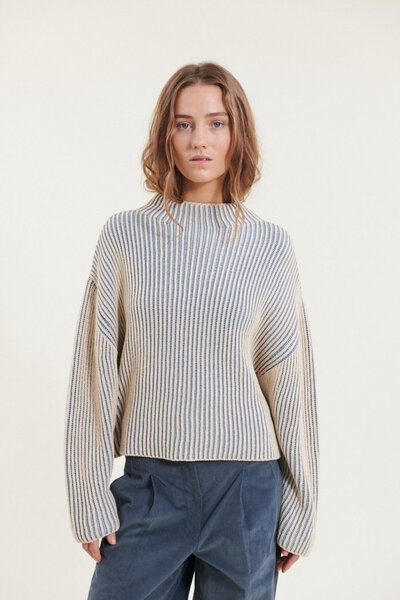 Basic Apparel Pullover WINIE zweifarbig 2-Colored aus Bio-Baumwolle von Basic Apparel