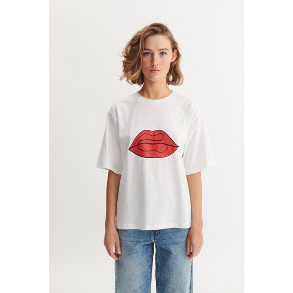 Basic Apparel T-Shirt RAJA RED LIP aus Bio-Baumwolle GOTS von Basic Apparel