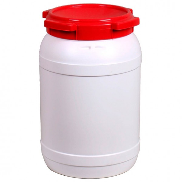 Basic Nature - Weithalstonne Rund - Schutzbox Gr 20 l weiß/rot von Basic Nature