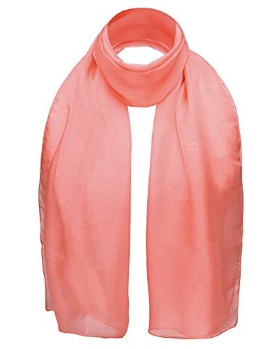 Basic Sense Plain Chiffon Soft Sheer Scarf, Coral von Basic Sense