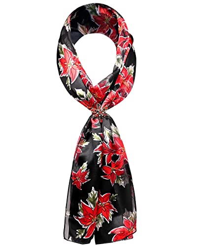 Basic Sense Weihnachts-Halstuch, Satin, Schneeflocke, Halter, Set, 28 - Schwarz, Einheitsgröße von Basic Sense