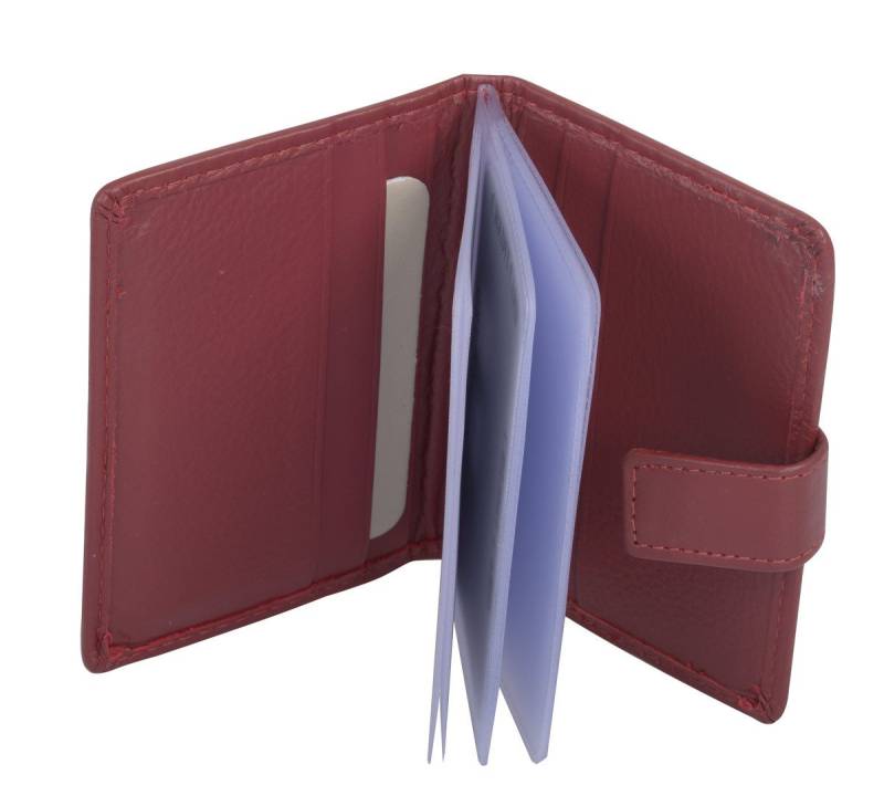 GlücksNugget Kartenetui Leder Kartenetui Kreditkartenhülle rot, EC-Kartenetui von GlücksNugget