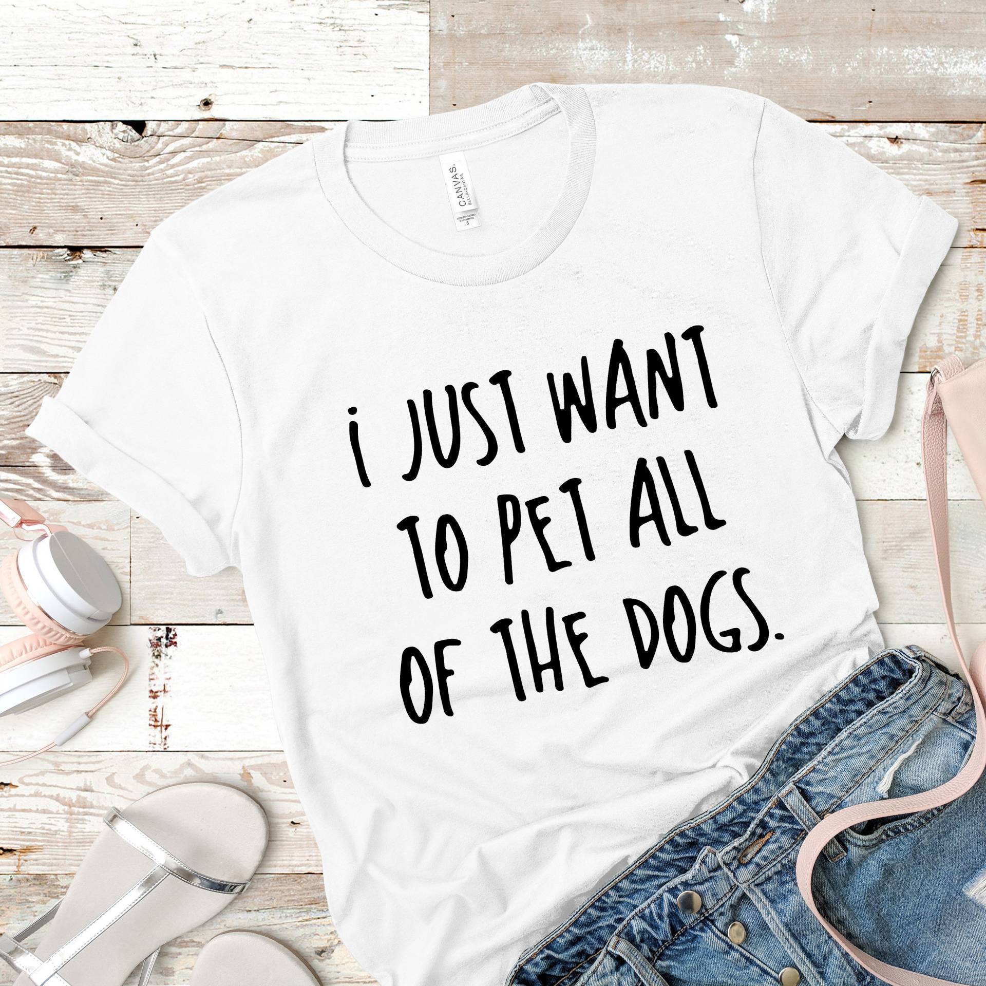 Ich Möchte Nur Alle Hunde Shirt Streicheln | Kurzarm Mehrere Farboptionen Auf Bestellung von BasicBitchDesigns