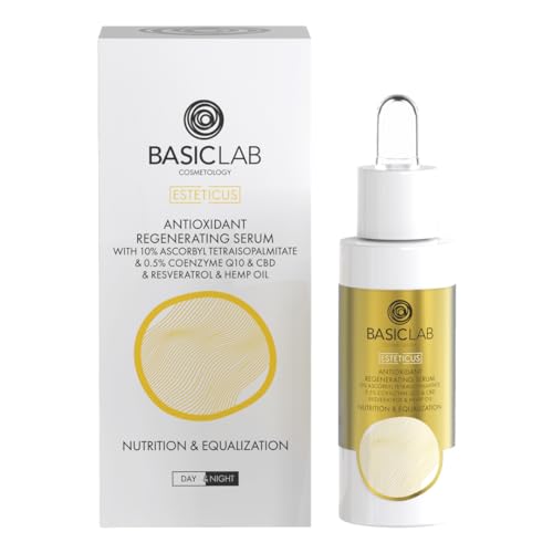 BasicLab Dermocosmetics Antioxidant Gesichtsserum mit Coenzym Q10 | 30 ml | Für Frauen und Männer, zur Anwendung am Tag und in der Nacht, mit Anti-Aging-Effekt. von BasicLab Dermocosmetics