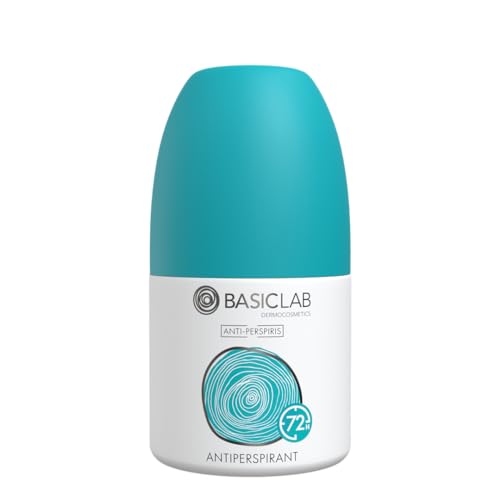 BasicLab Dermocosmetics 72 -Stunden- Antitranspirant für Männer und Frauen | 60 ml | Spezialisiertes Antitranspirant zum Schutz vor Schweiß und Geruch, Hinterlässt keine Rückstände, Neutraler Duft von BasicLab Dermocosmetics
