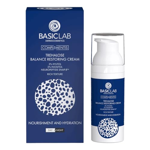 BasicLab Dermocosmetics Trehalose-Hautausgleichscreme | 50 ml | Für Frauen und Männer, Reichhaltige Textur, Nährstoff- und Feuchtigkeitsversorgung, Für trockene Haut, Schützt die Haut von BasicLab Dermocosmetics