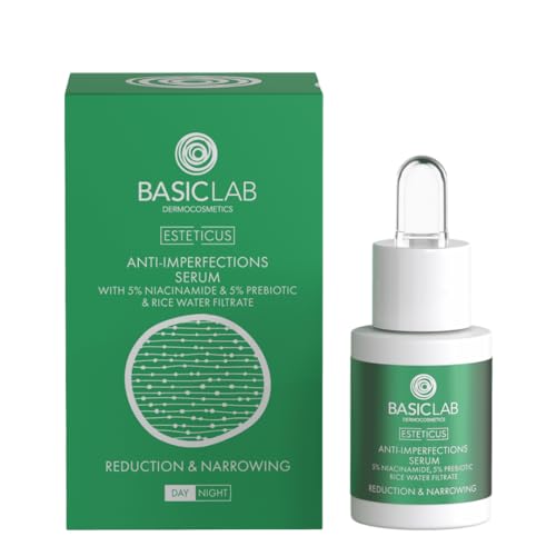 BasicLab Dermocosmetics Gesichtsserum gegen Unreinheiten | 30 ml | Für Frauen und Männer, gegen Mitesser, Akne, Pickel, Tag & Nacht von BasicLab Dermocosmetics