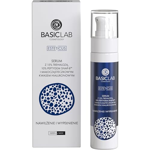 BasicLab Dermocosmetics Gesichtsserum mit 15% Trehalose | 50 ml | Für Frauen und Männer, für den Einsatz am Tag und in der Nacht Hydratisierendes, aufbauendes, faltenregenerierendes Serum von BasicLab Dermocosmetics