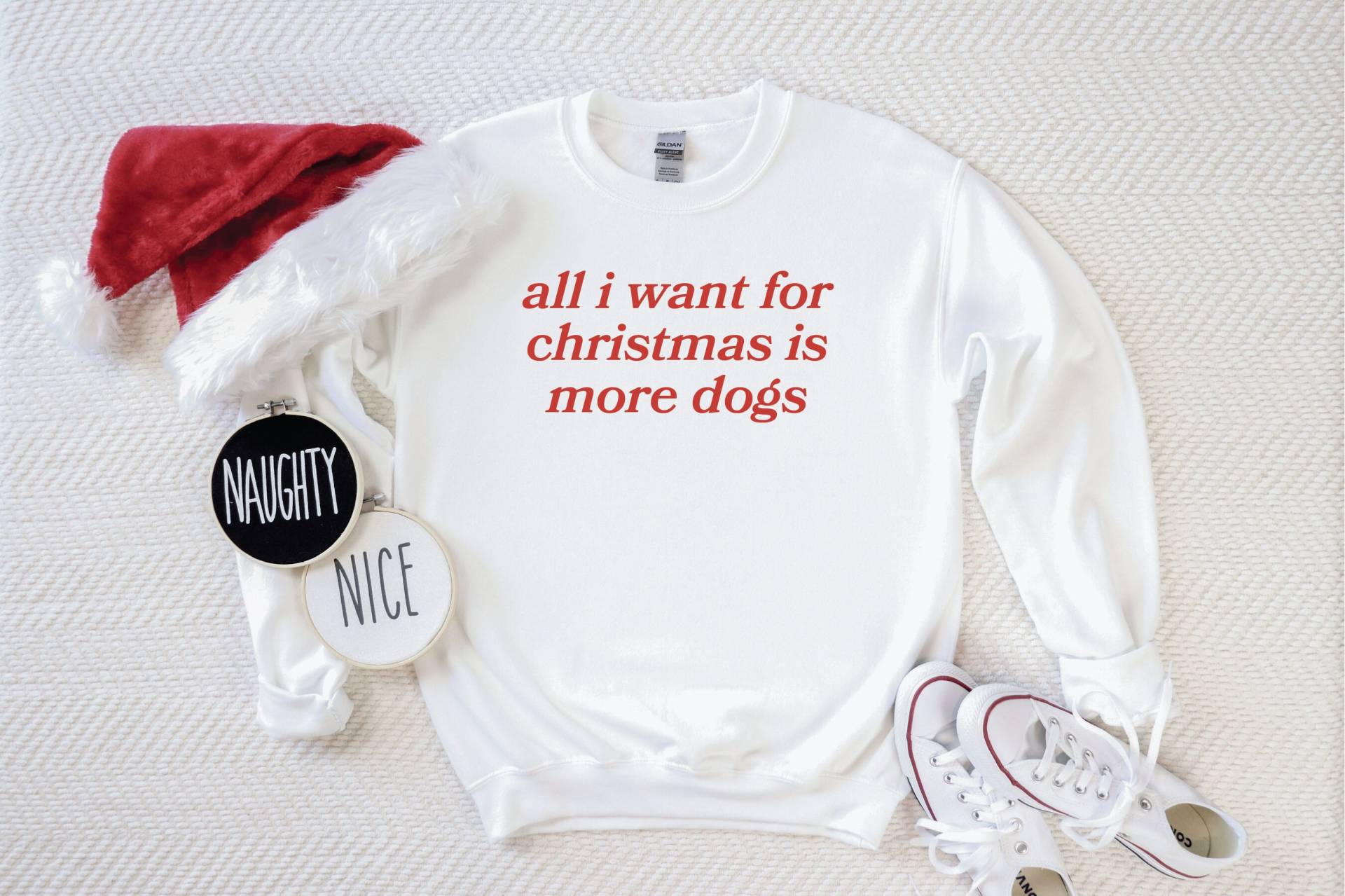 All I Want For Christmas Is More Dogs Sweatshirt/Weihnachten Sweatshirt Für Hundemama/Geschenk Hundemama/Weihnachtsgeschenk Hundeliebhaber von BasicNecessiTees