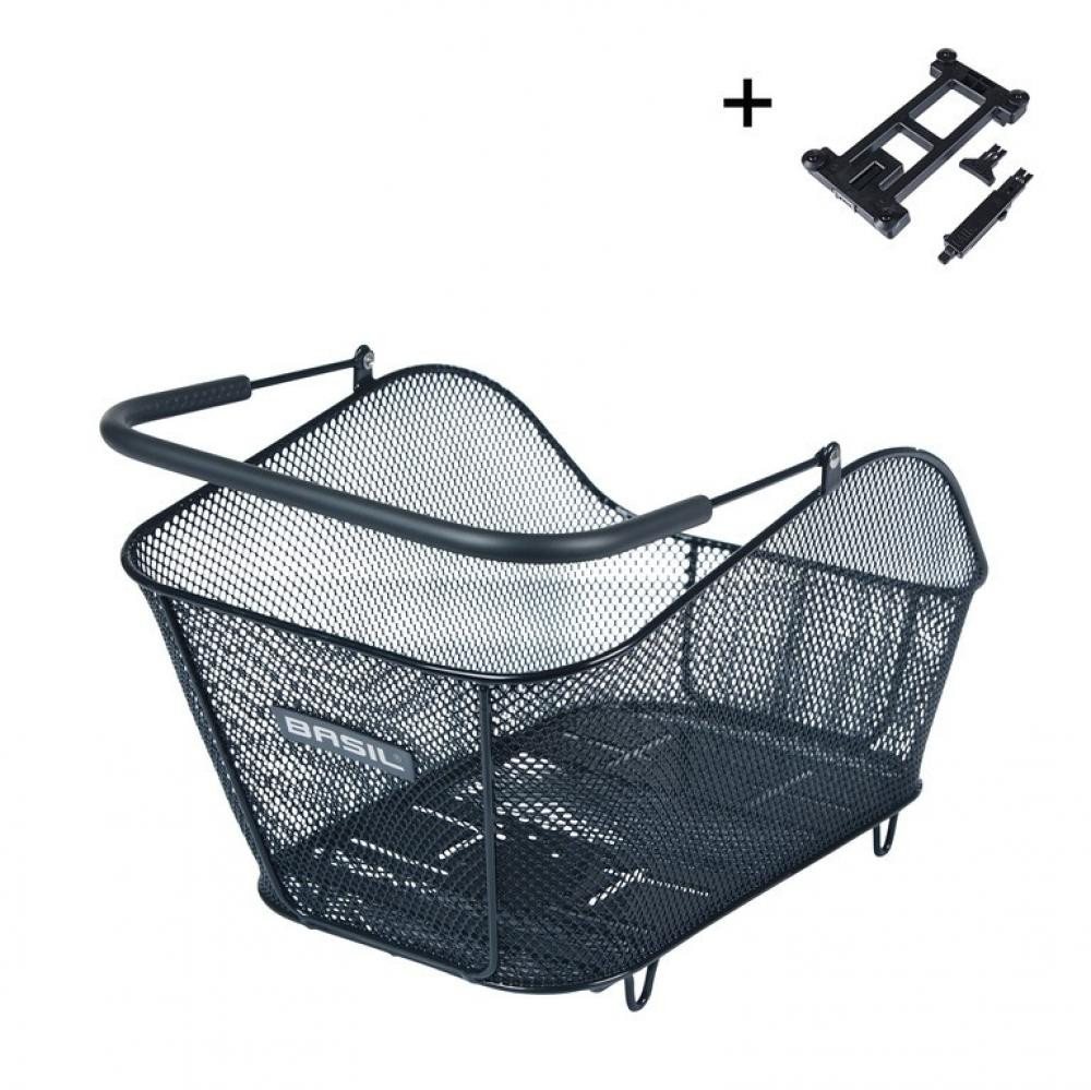 Basil Fahrradkorb Basil Icon M Multi System NX - Hinterradkorb, engmaschiger Stahl, schw von Basil