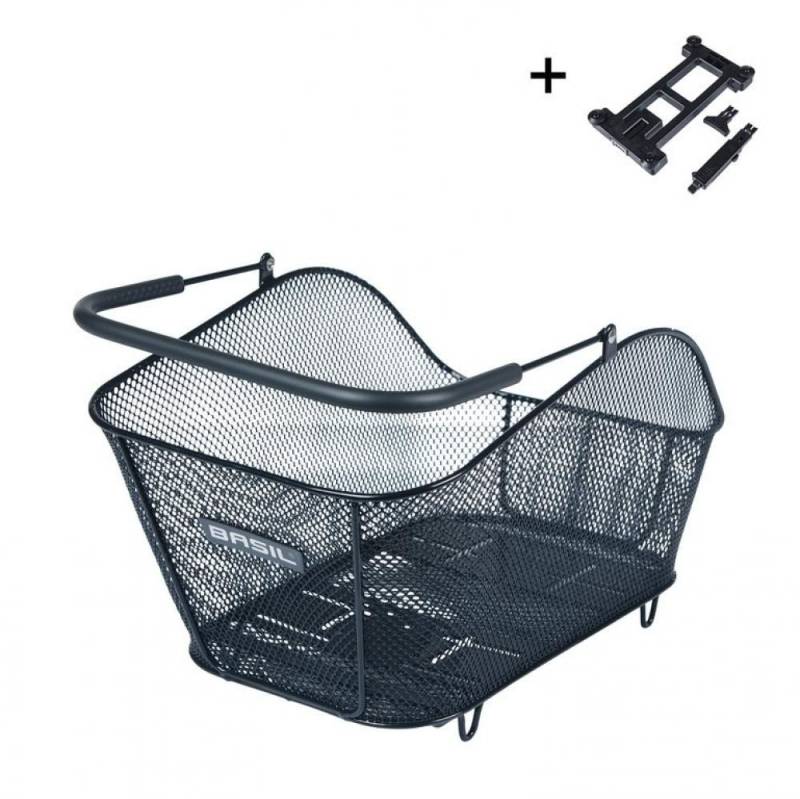 Basil Fahrradkorb Basil Icon M Multi System NX - Hinterradkorb, engmaschiger Stahl, schw von Basil