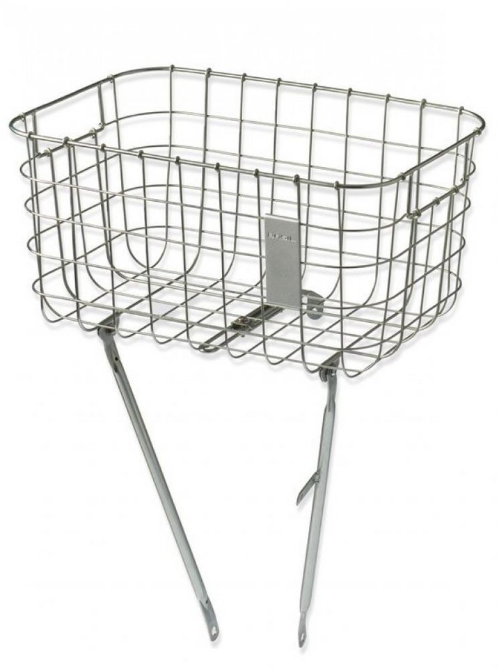 Basil Fahrradkorb Basil Vorderradkorb Robin mit Streben 30x46x23cm silber weitmaschig Fe von Basil