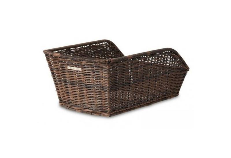 Basil Fahrradkorb Cento Rattan Look 20007 Kunststoff wetterfester Gepäckträgerkorb von Basil