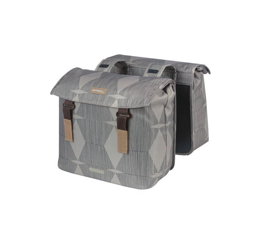 Basil Fahrradkorb Doppelpacktasche Elegance chateau taupe, 40-49ltr von Basil