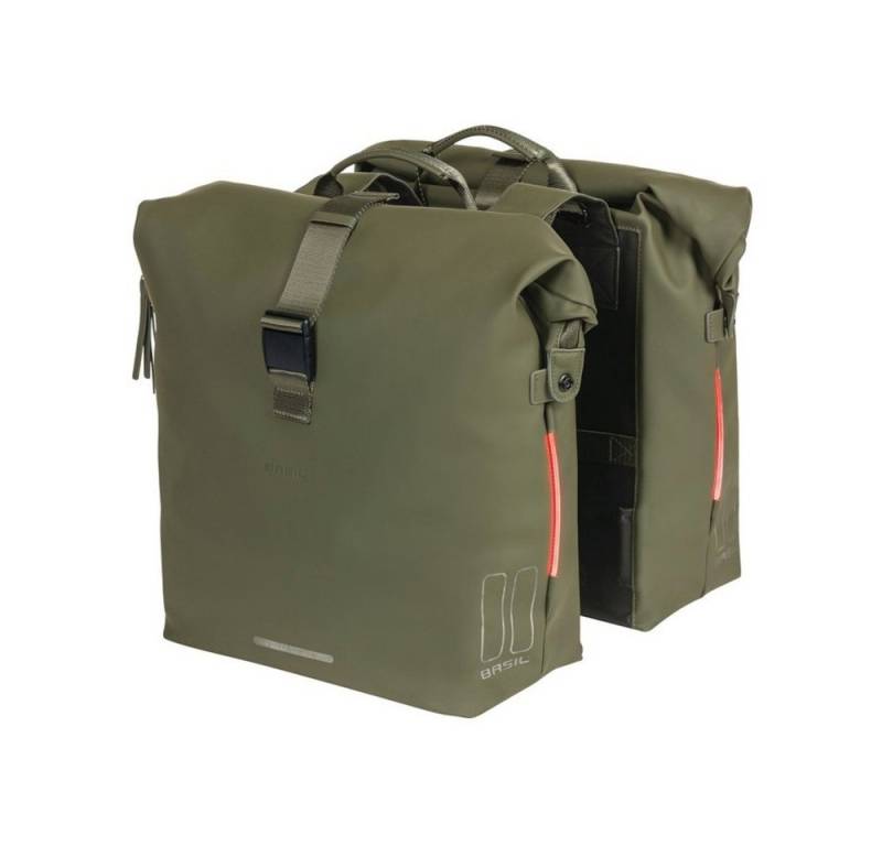Basil Fahrradkorb Doppelpacktasche SoHo Nordlicht moosgrün, 31x13x37cm von Basil