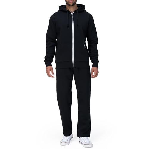 Basisstoff Laufforest Herren Jogging Anzug Schwarz Gr. XXL von Basisstoff