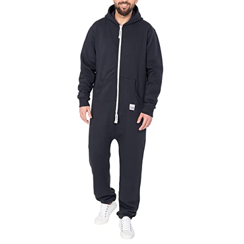 Basisstoff Sheesh Herren Jumpsuit Dunkelblau Gr. L von Basisstoff