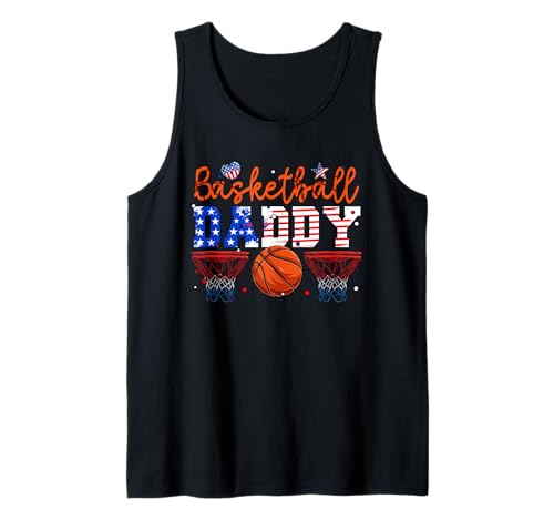 Basketball Player Daddy 4th Of July US Flag Patriotic Men Tank Top von Basketball 4th Of July Costume