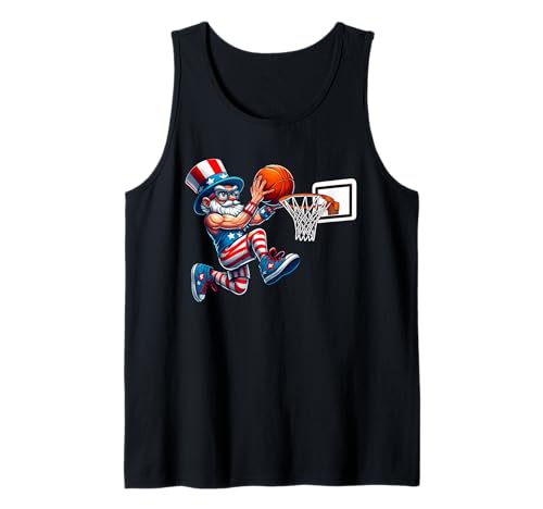 Man Playing Basketball 4th Of July Player Team Patriotic Tank Top Man Playing Basketball 4th Of July Player Team Patriotic Tank Top von Basketball 4th Of July Costume