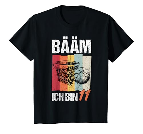 Kinder Bääm Ich Bin 11 Geburtstag Basketball Ball Spieler Dunk T-Shirt Kinder Bääm Ich Bin 11 Geburtstag Basketball Ball Spieler Dunk T-Shirt von Basketball Ball Geburtstag Geschenkideen & Designs