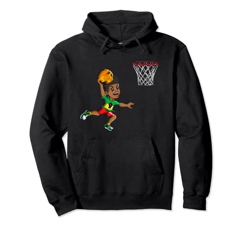 Junger Männer Juneteenth Basketball african heritage Dunking Pullover Hoodie von Basketball Basketballkorb Junge Mann Geschenk