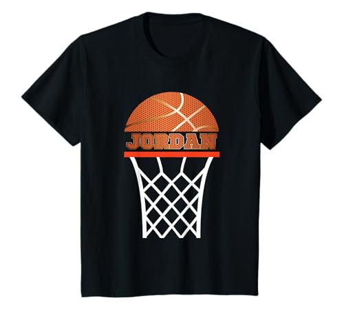 Kinder Basketball-T-Shirt, Jordan, personalisierbar, Geschenk für Jungen, Jugendliche T-Shirt von Basketball Bday Tees
