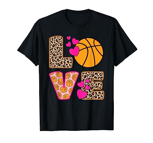 Love Basketball Frauen Mädchen Basketballspielerin T-Shirt von Basketball Bekleidung Damen Mädchen Kinder